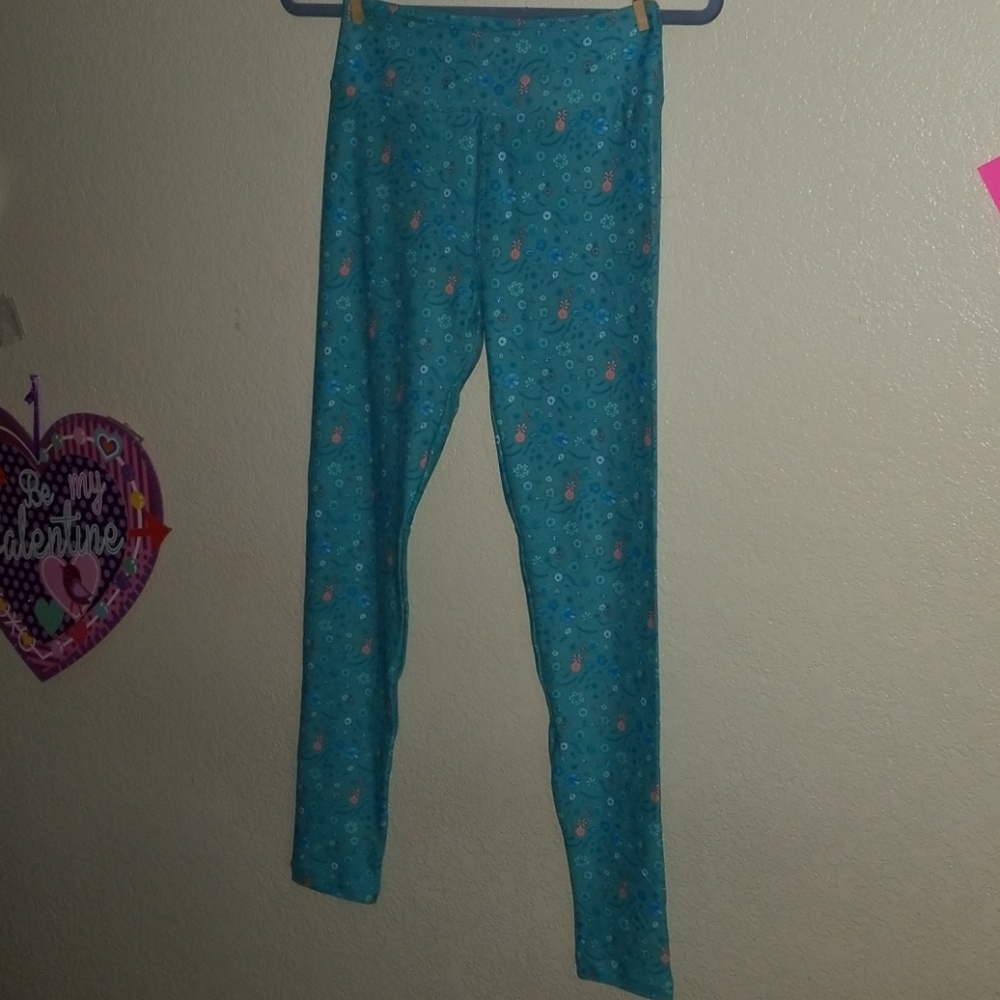Lula roe baby blue mini florals spring legging